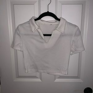 Collared Crop Top